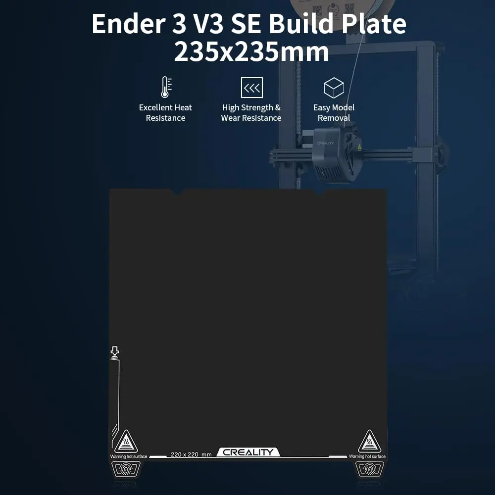 Creality Official Ender 3 V3 SE Build Plate,PEI Flexible Removable Print Platform for Ender 3S1/3S1 Pro/3V2 Neo/3V3/V3 KE K1/K1C