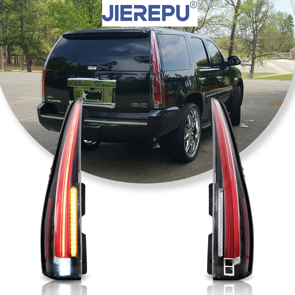 

2Pcs FULL LED Clear Tail Lights For 2007-2014 GMC Yukon Chevrolet Tahoe Suburban Auto Headlights Accessories