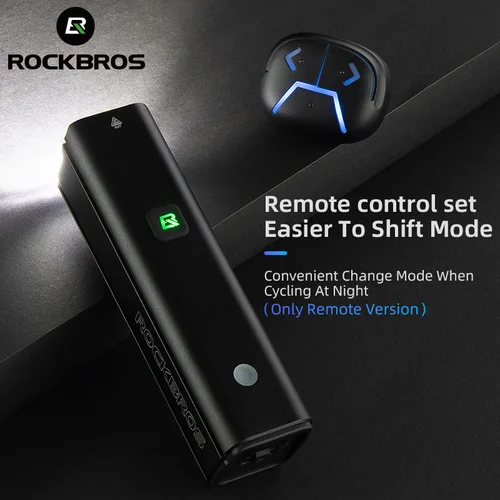 Imagen 2 del producto ROCKBROS RHL1500 Luz de bicicleta 5000Mah Luz delantera de bicicleta de altos lúmenes Ipx6 tipo C carga lámpara de bicicleta inteligente accesorios de bicicleta