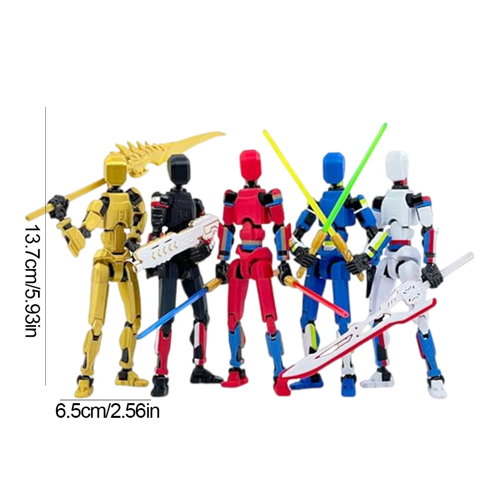 13 3D Printed Action Figure Assembly Completed Multi-Jointed Action Figures Action Figure Dummy Desk Decoration Gifts for Him