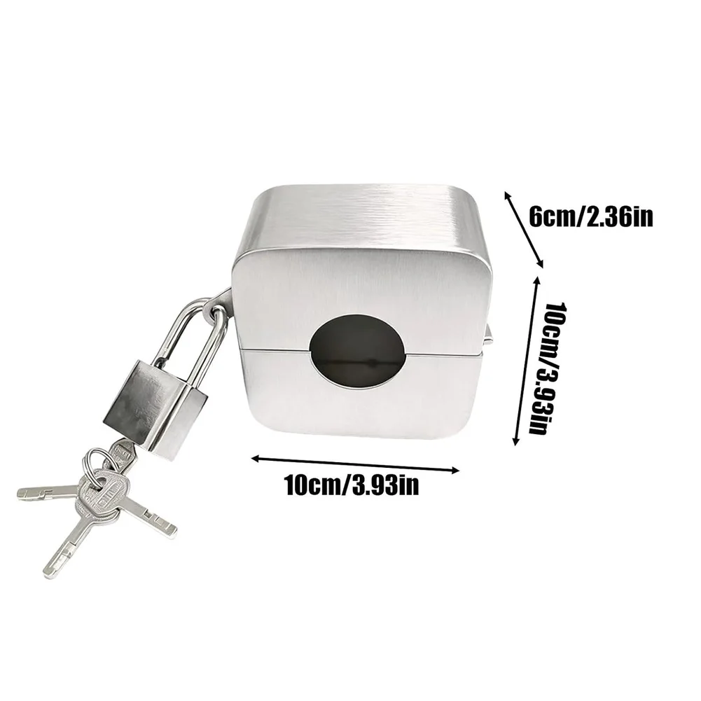 Stainless Steel Outdoor Faucet Lock With Keys - Anti-Theft Garden Tap Cover For 1.3-2.5 Inch Hose Bibs Security Cover