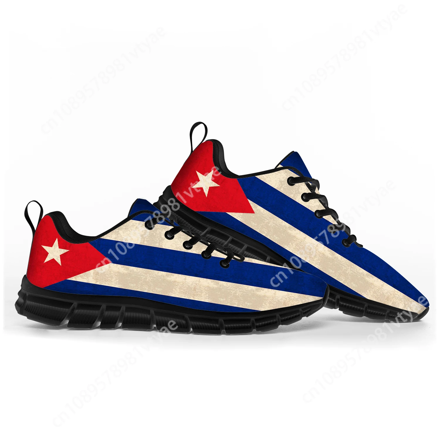 Sapatos esportivos da bandeira cubana para casais, tênis casuais personalizados para homens e mulheres, alta qualidade, adolescentes e crianças