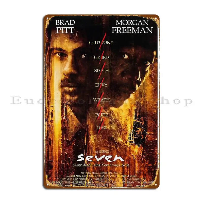 The Philosophy Of Se7en Movie Metal Plaque Poster Garage Plaques Designs Create Club Plaques Tin Sign Poster