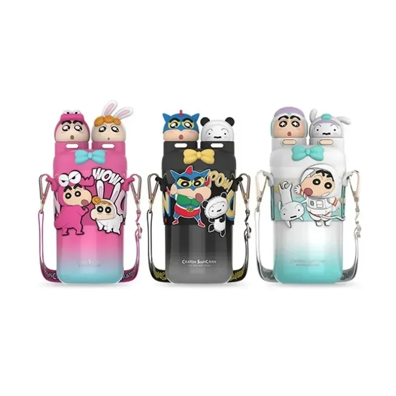 

Shin-chan cartoon Thermos Cup 550ML High Appearance Level Bouncing Cup Straw Cute Double Drink Cover Stainless Steel Water Cup