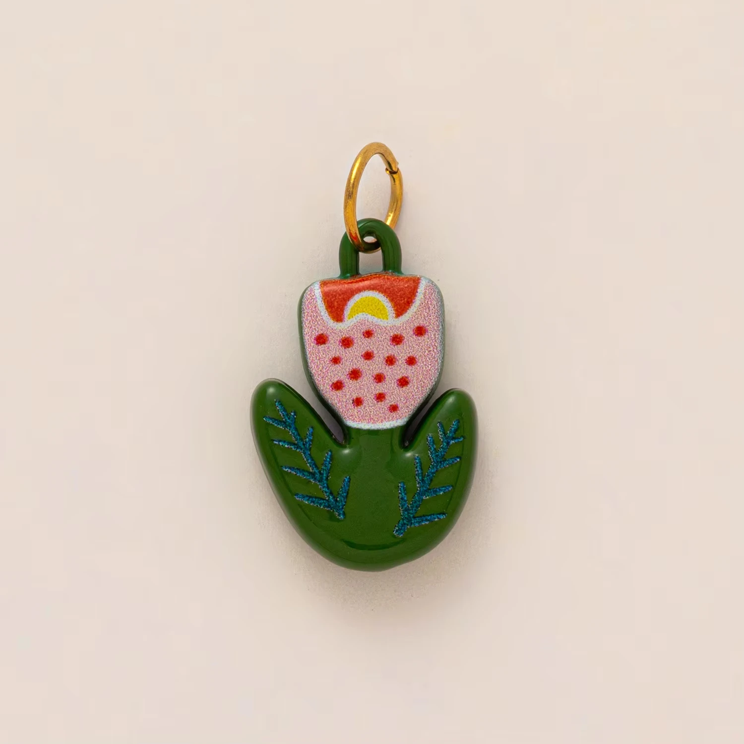 Edelstahl Charm Vogel Blume Anhänger Zubehör DIY Charm Halskette vergoldet – Detail 5