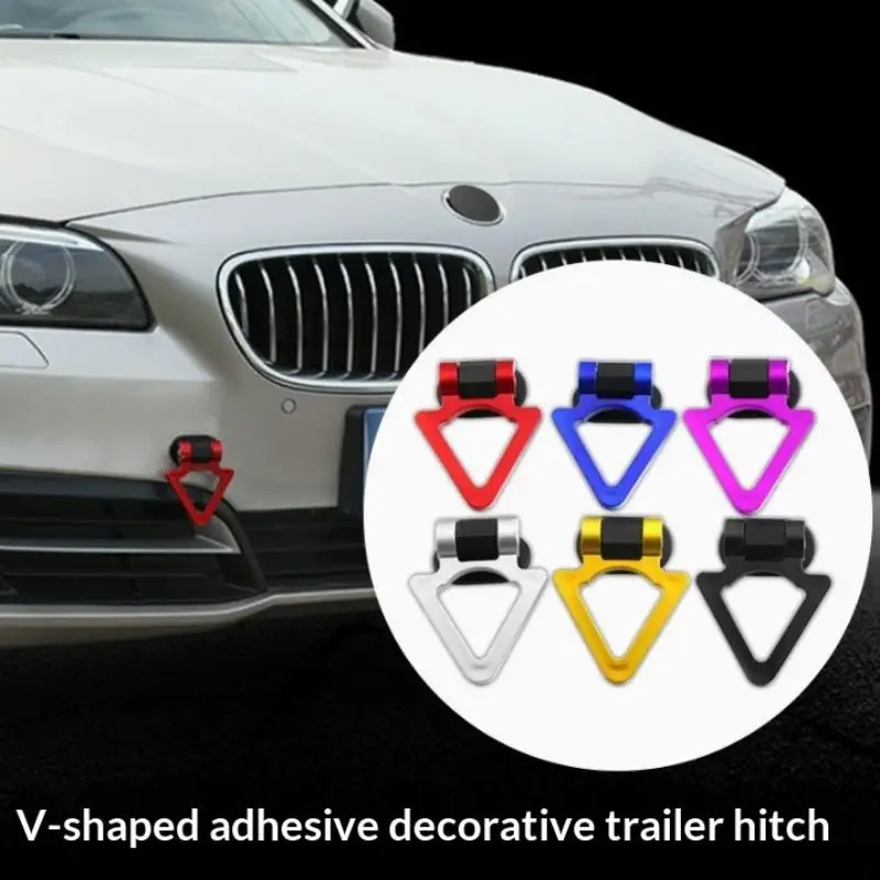 ABS Car Styling Trailer Hooks Simulation Racing Ring Bumper Sticker Decoration Tow Hook Sticker Universal Vehicle Towing Hook