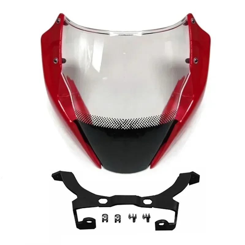 Naked Bike Windshield Smoke Deflector With Bracket Mounting Screws Parts For DUCATI Monster 797 821 1200S 2014 2015 2016