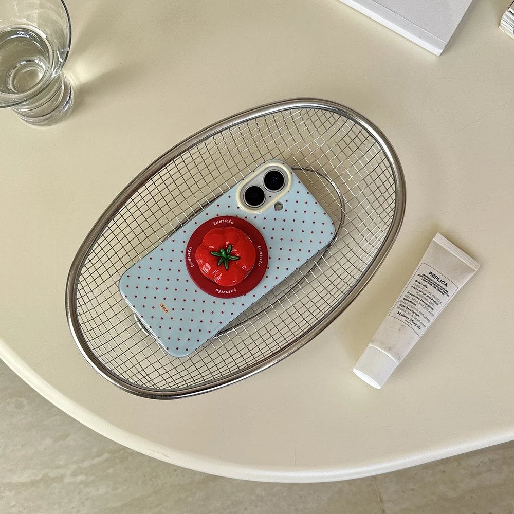 3D Polka Dot Niedliche Tomate Magnetischer Griff Tok Handyhalterung Handyhülle für iPhone 16 15 17 18 Pro Max Für Magsafe Rückseite – Detail 8
