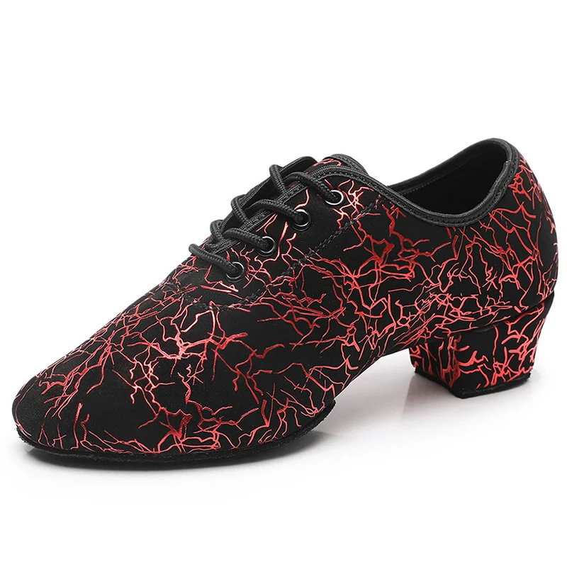 

2024 New Fashion Ballroom Dance Shoes For Men Performance Dancing Shoes Lace Up Tango Dance Shoes Practice Latin Shoes For Boys