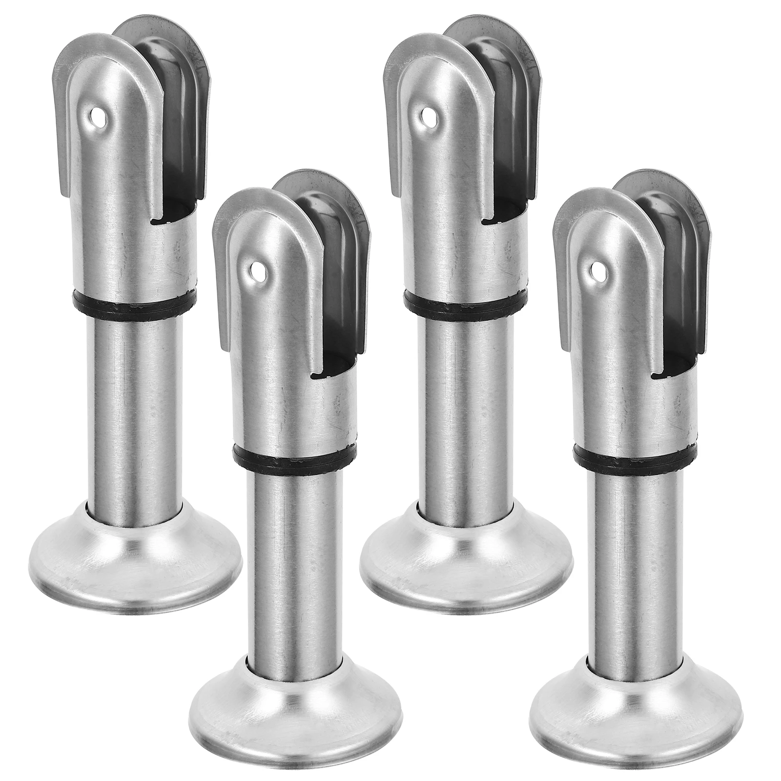 

4pcs Stainless Steel Restroom Foot Durable Heavy Duty Toilet Room Hardware Public Bathroom Stand Rack Fitting Accessory Supply