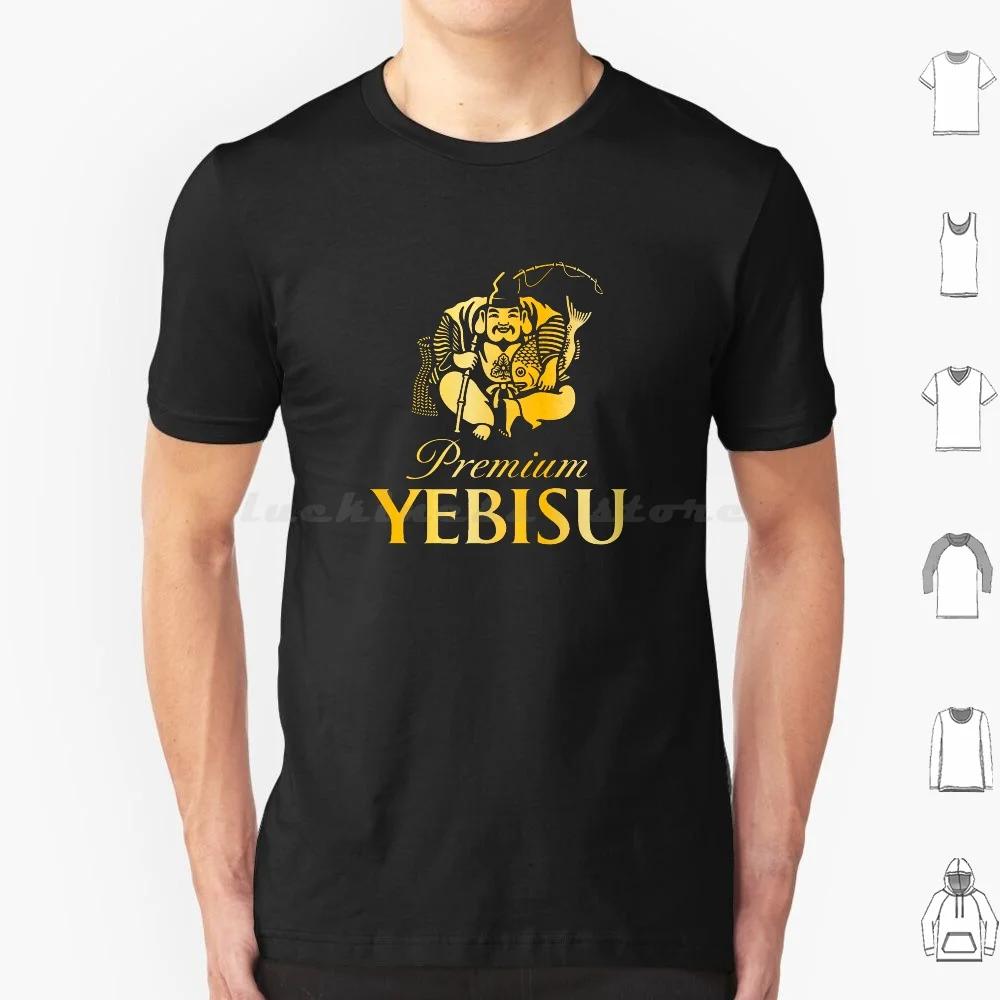 Yebisu Premium ( ) Golden Logo T Shirt Cotton Men Women DIY Print Japan Ebisu Beer Biru Brand Sapporo Tokyo Brewery Lager Malt