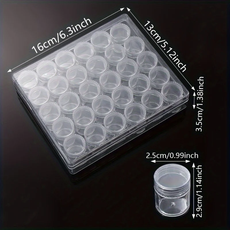 Small Clear Empty Storage Box, Plastic Square Organizer for Beads