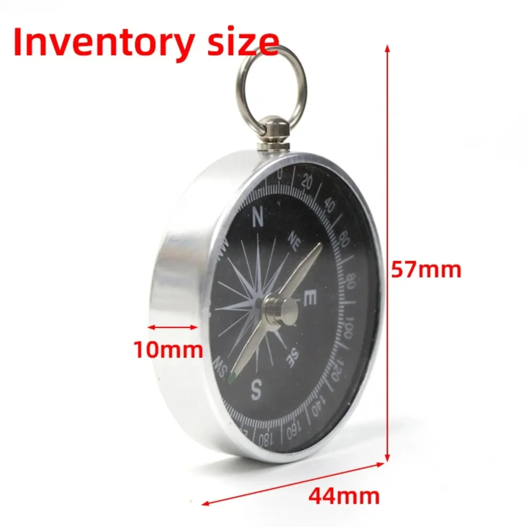 1Pc Compass Keychain Pendant Aluminum Alloy Metal Material Portable Gift Mini Pocket Outdoor Adventure Travel Compass Tools