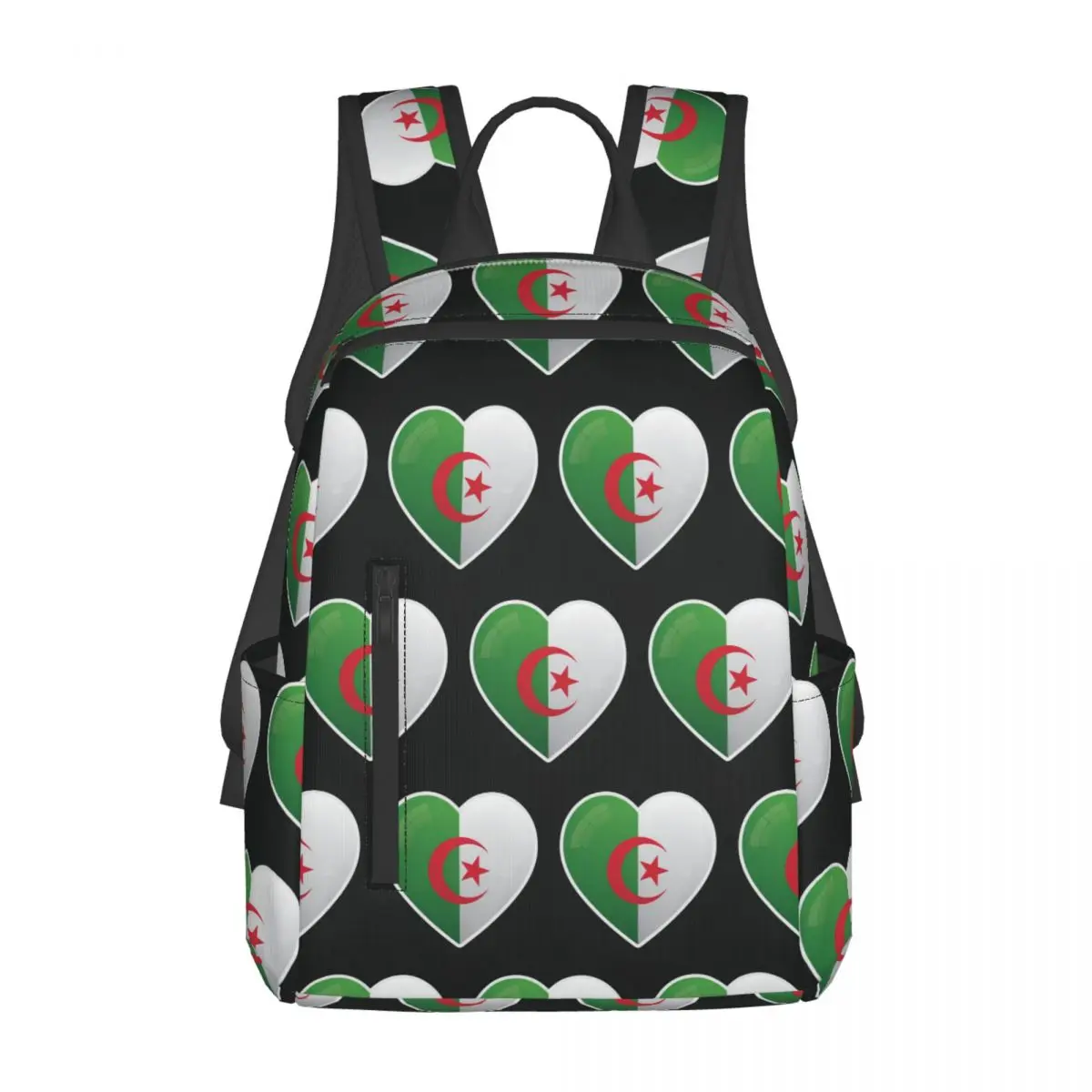 

Algeria Algerian Flag Love Icon Backpack Daypack Children BookBag School Bag Shoulder Bags for Men Women
