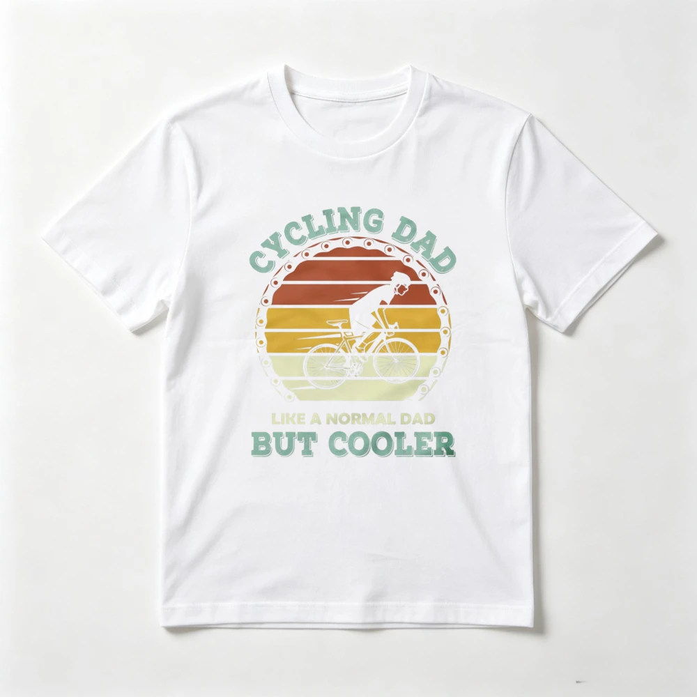 Cycling Dad Like A Normal Dad But Cooler T-shirt Funny Fathers Day Gift Tshirt Short Sleeve O-neck Casual Fashion Loose Tees