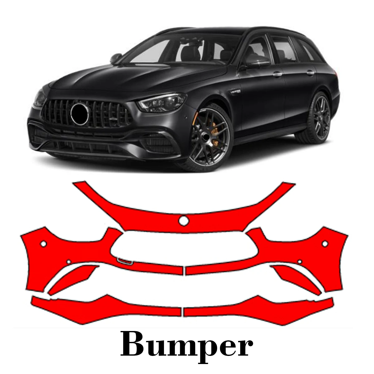 

Car Precut Paint Protection Film Front Bumper Anti-scratch Exterior TPU PPF For Mercedes Benz E63 2021-2023