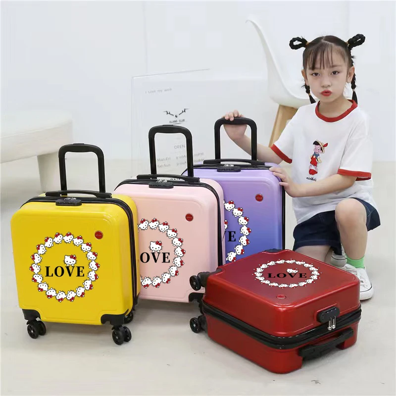 

Hellokittys 18Inches Children's Trolley Case Sanrios New Suitcase Universal Wheel High Capacity Carry-On Suitcase Fashion Child