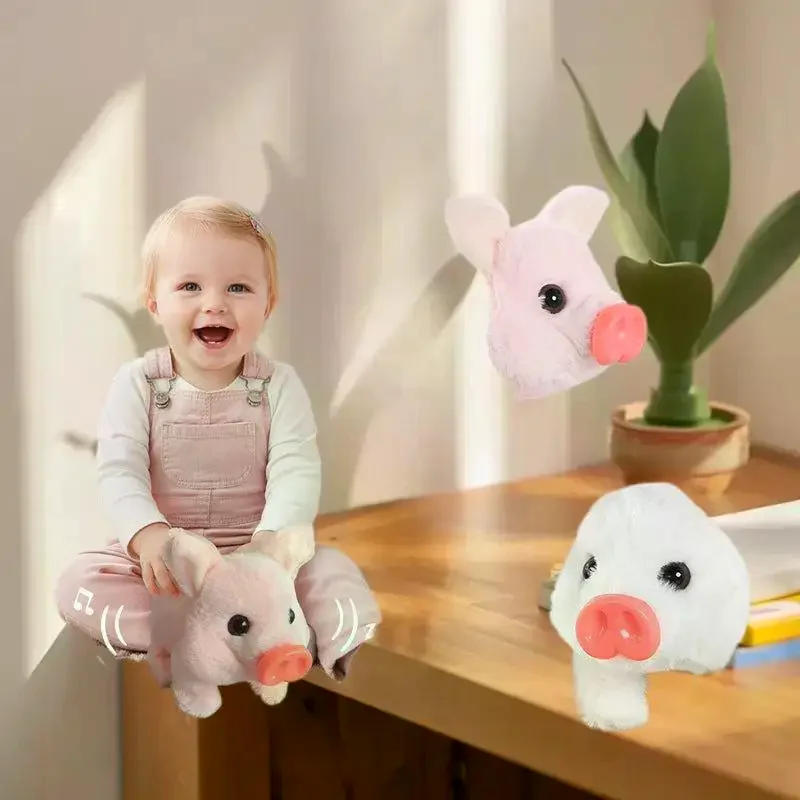 Simulated Electric Piglets Plush Realistic Toy Can Walk Bark Electronic Pet Toys Cute Gifts For Kids
