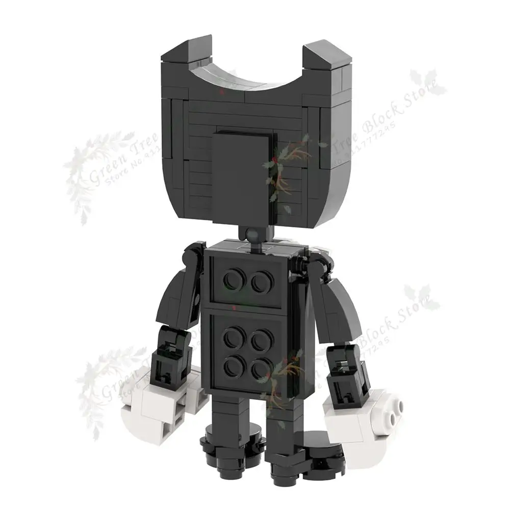 MOC1180 132PCS Bendy Action Figure MOC Building Blocks DIY Horror Game Cartoon Character Model DIY Assemble Bricks Toys For Kids