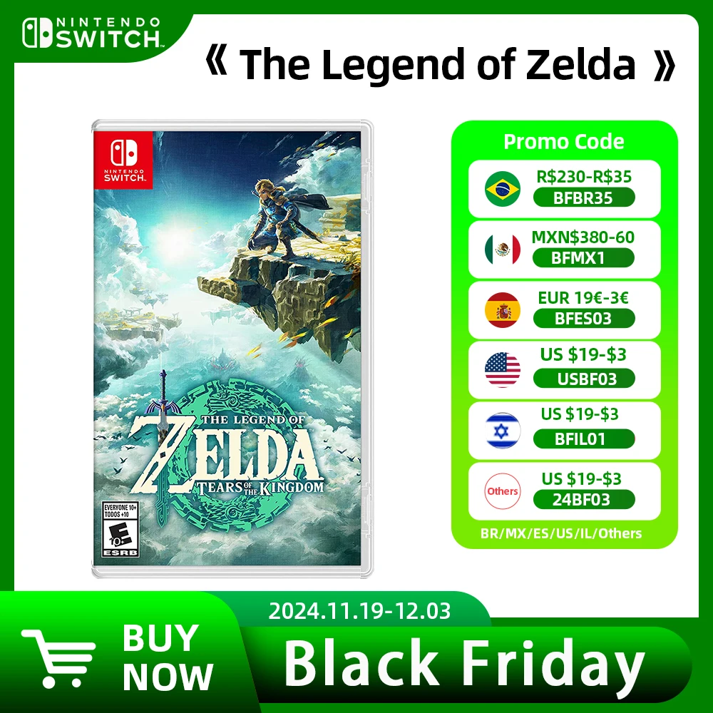 The Legend of Zelda: Tears of the Kingdom Physical for Nintendo Switch Games Card  Support TV Tabletop Palm Game Mode Games Deal