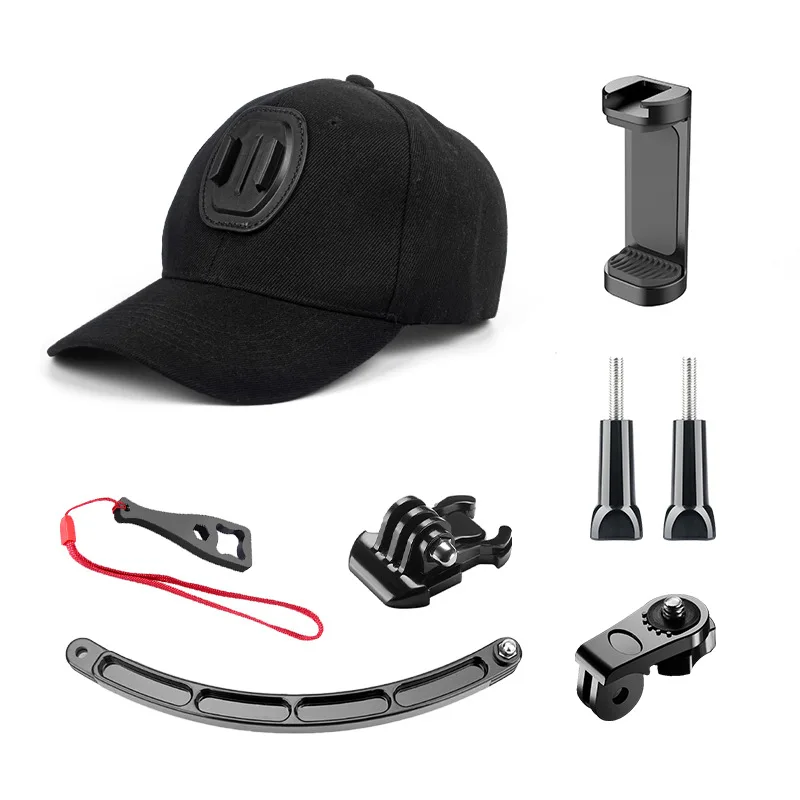 

Sun Hat Long Neck Phone Holder Fixing Stand Universal First Person Perspective Shooting Equipment Fixed Seat Head Mount