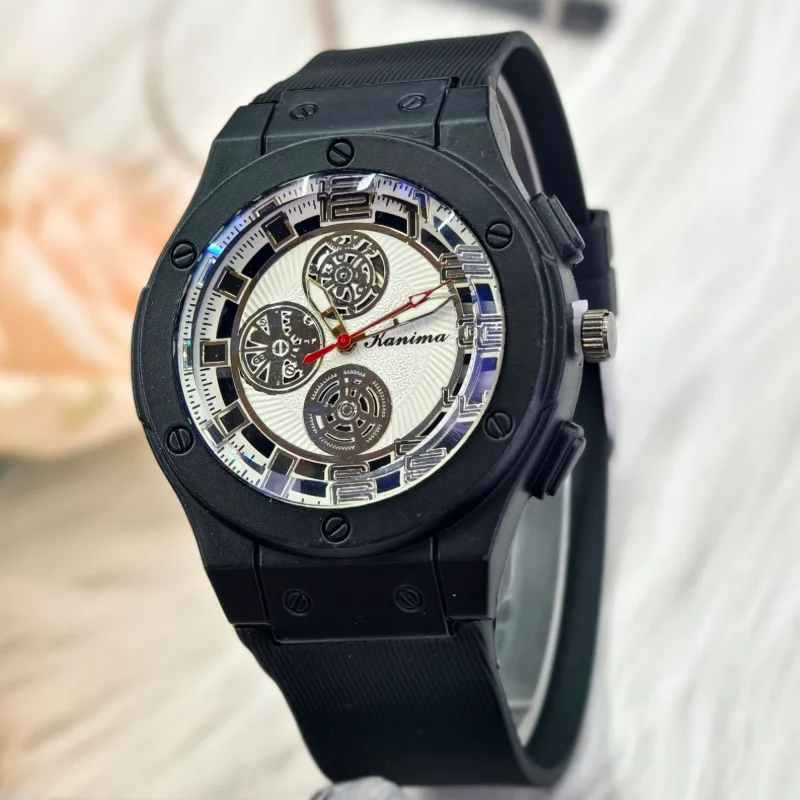 New Fashion Luxury Man Big Hollow Silicone Watch Men Business Quartz Watches Students Sports Wrist Watches For Gift Reloj Hombre