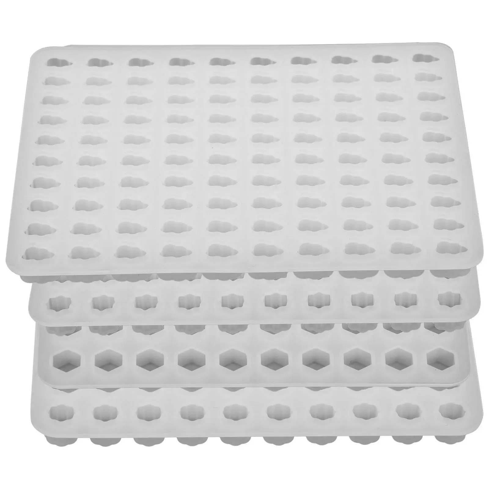 

4Pcs Fire Wax Seal Stamp Molds Silicone DIY Craft Mold Non-Stick Reusable Wax Beads Making Tools for Handmade Seal Stamp