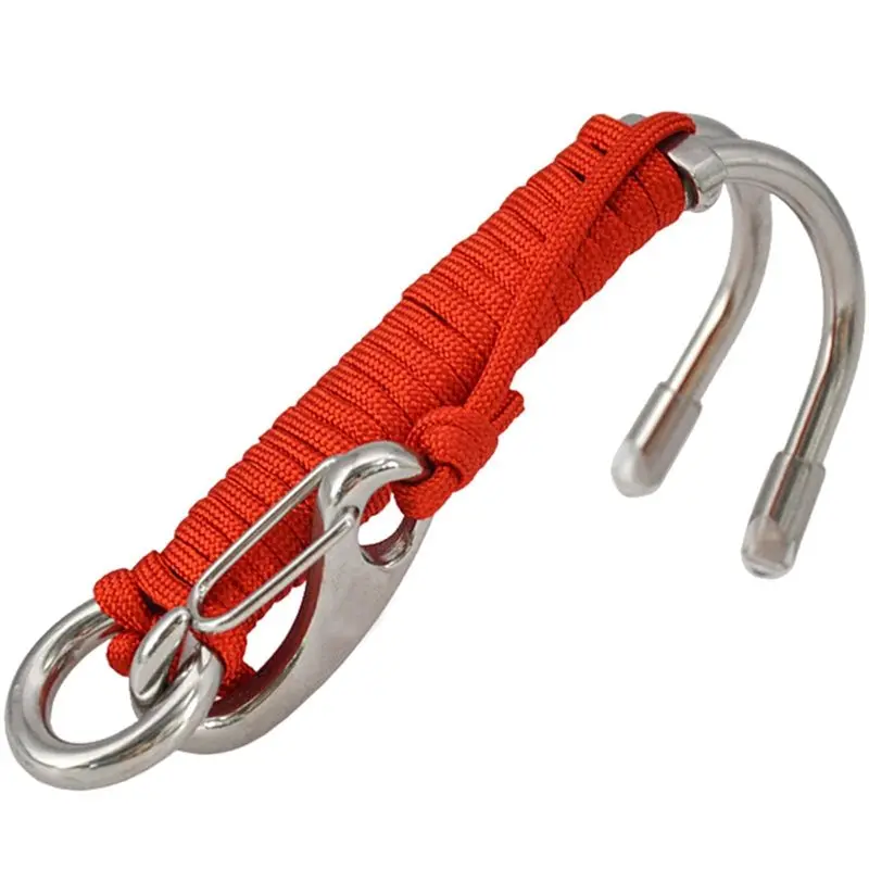 M11K-Cave Dive Hooks Sturdy Diving Hook Underwater Activities Diving Reef Hooks Red