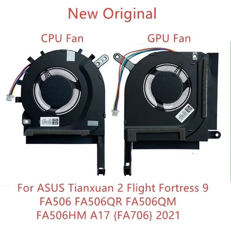 New Original Laptop CPU GPU Cooling Fan For ASUS Tianxuan 2 Flight Fortress 9 FA506Q FA506HM A17 {FA706} 2021 Fan