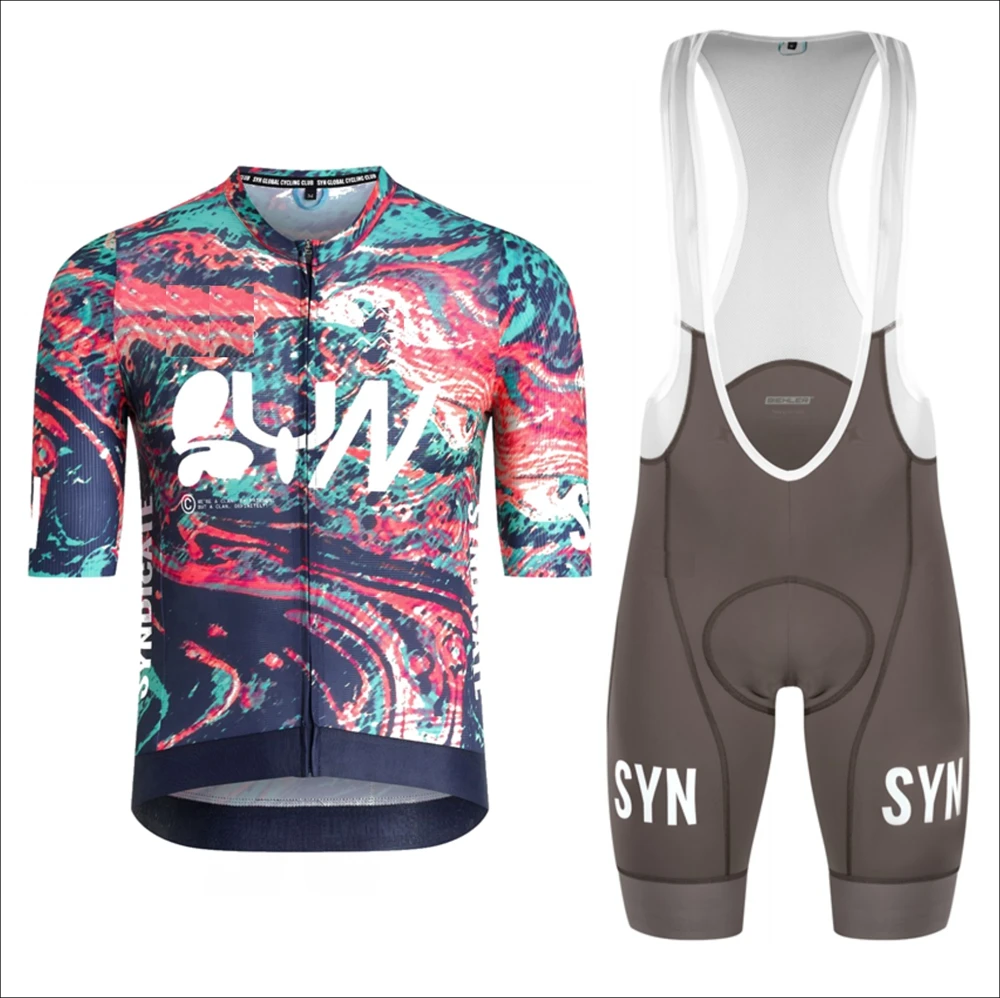 2026-syn-men's-camouflage-cycling-jersey-and-bib-shorts-set-short-sleeve-bicycle-riding-wear
