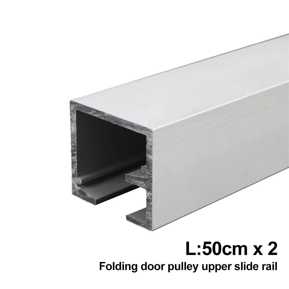 High Load Bearing Capacity Folding Door Pulley Sliding Track Lower Top Hung Sliding Door Track Easy Installation