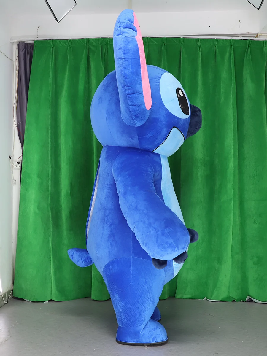 Riesiges Blaues Monster Aufblasbares Maskottchen-Kostüm Anime Rosa Engel Charakter-Anzüge Party Tier Erwachsenen-Cosplay Halloween Faschingskostüm