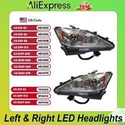 Pair of Car Headlights Left & Right LED DRL Projector For 2006-2013 Lexus IS250 IS350 Chrome LH & RH Durable Headlights