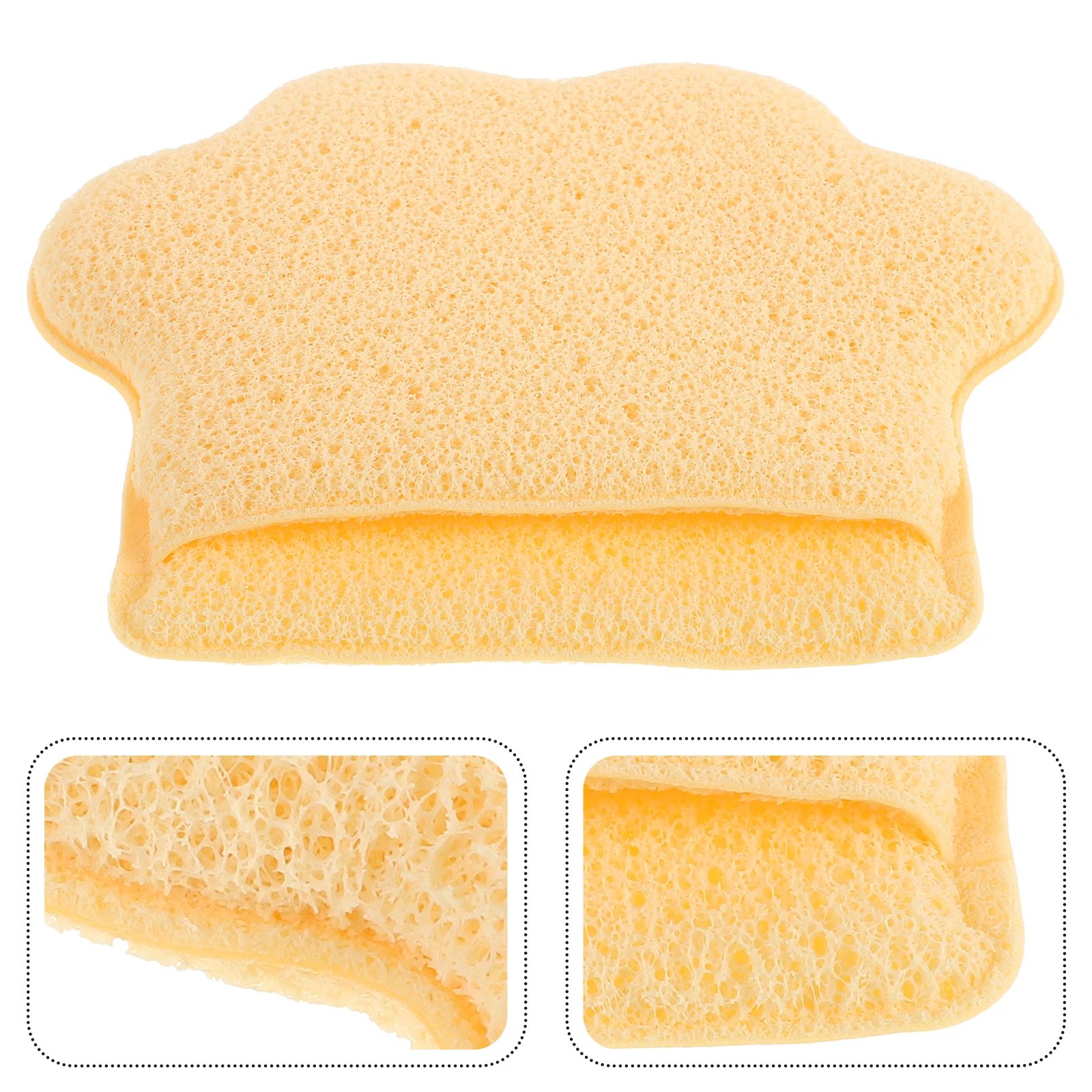 

Cat Paw Shaped Facial Cleansing Puff Soft Reusable Makeup Removal Sponge Glove Sensitive Skin Skincare Tool Yellow