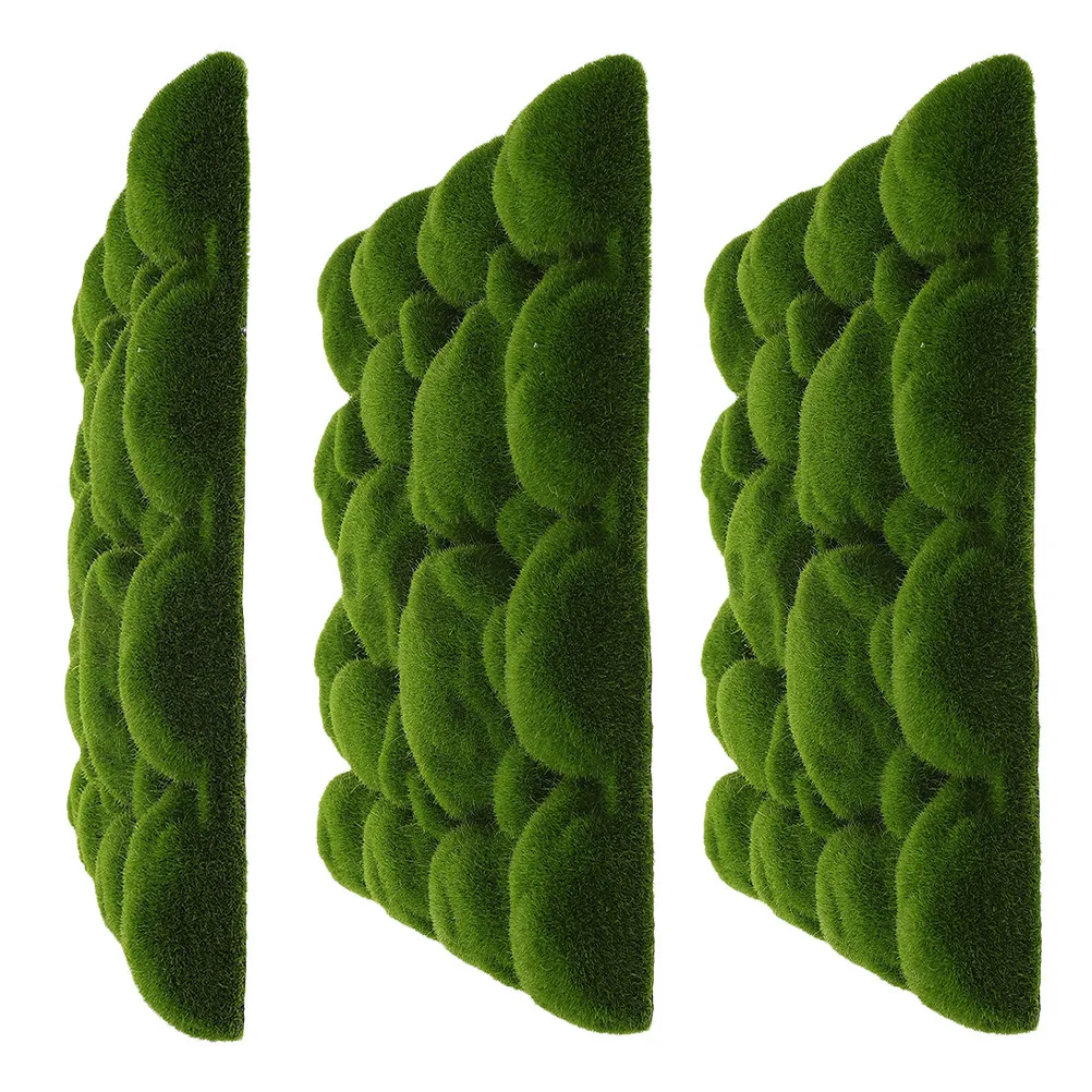 

3Pcs Fake Moss Foam Board Natural Style Wall Decoration for Indoor Greenery Backdrop Flower Arrangement Supplies