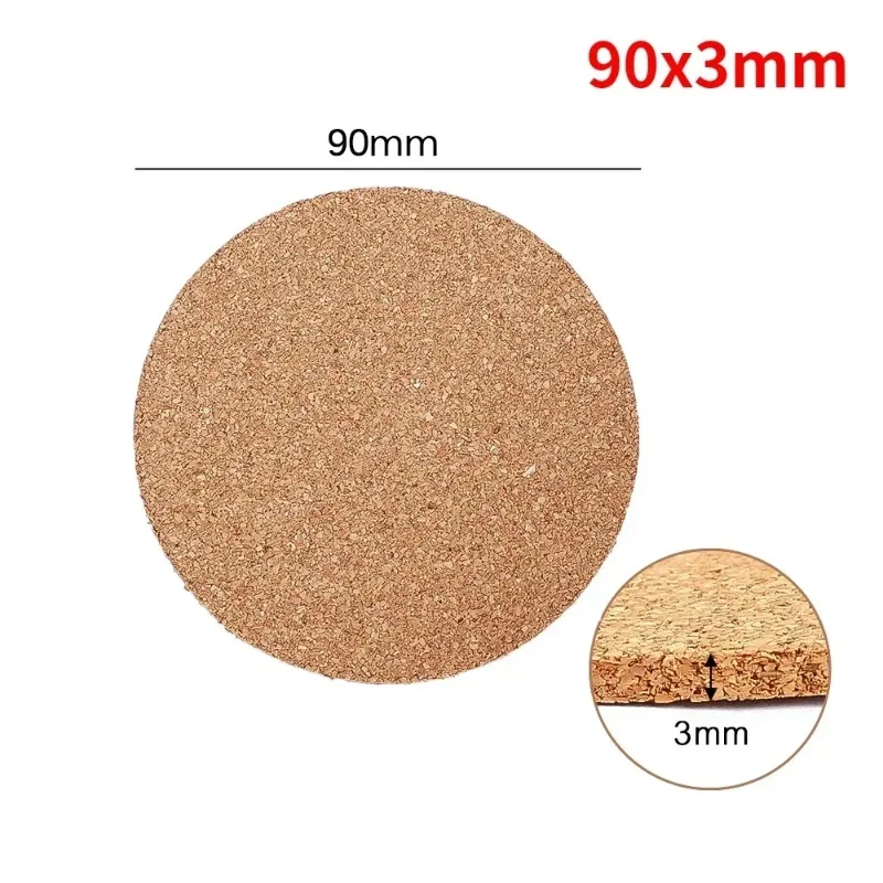 Round Wooden Material Non Slip Cork Coaster Pad Coffee Tea Mug Drink Holder Table Decoration