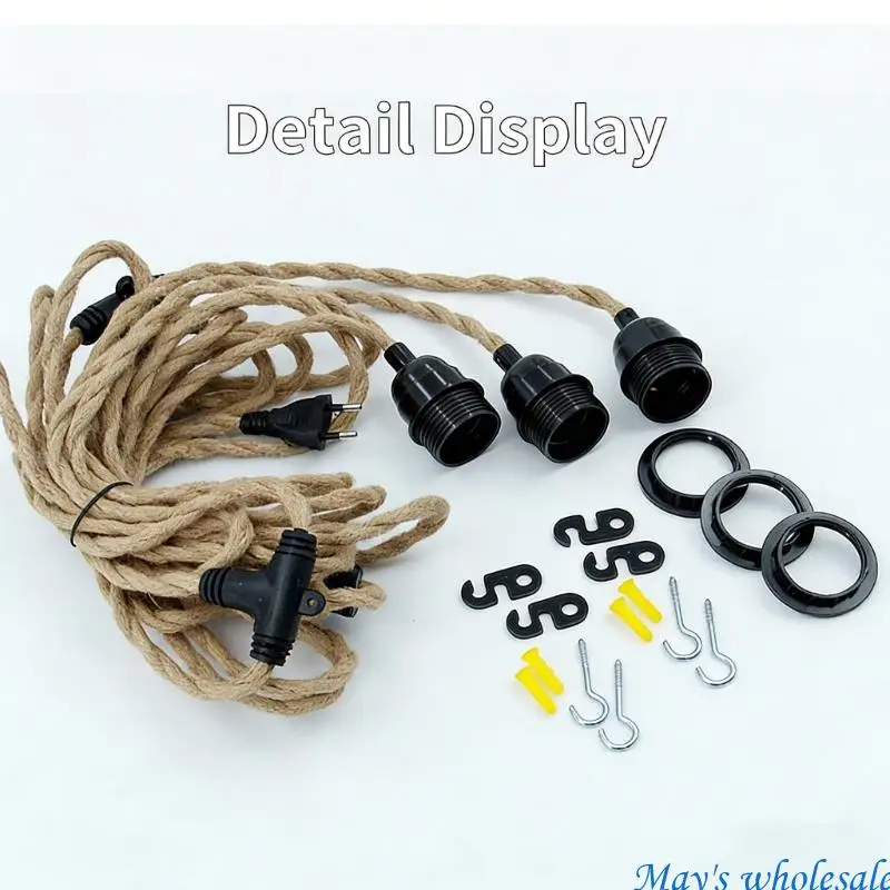 E27 Extension Hanging Lamp Cable for Pendant Lamp Farmhouse Lamp Cable 448A