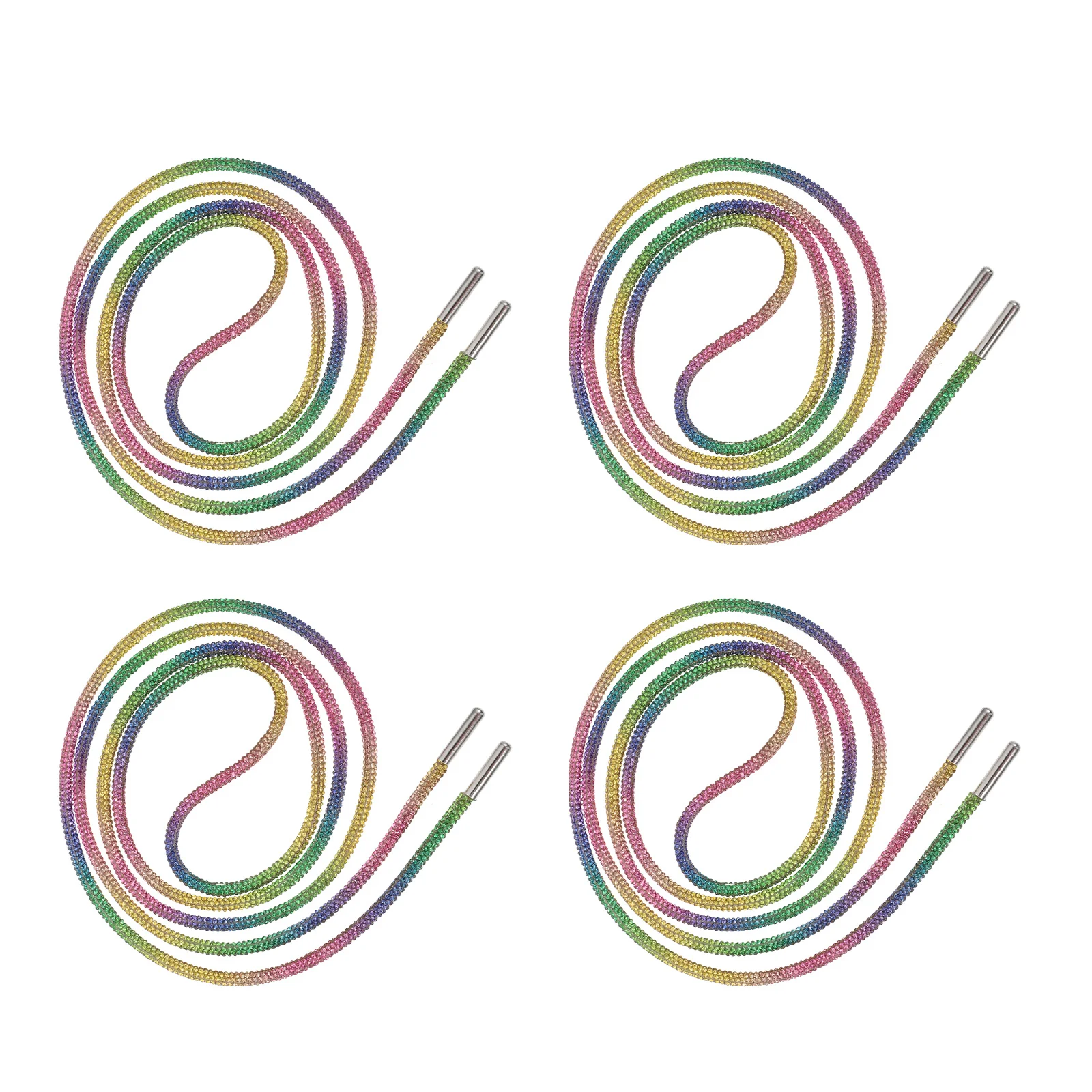 

4Pcs Stylish Rhinestone Shoelaces Decorative Durable Shoe Accessories for Women Fashion Laces Shoelaces Decorative Shoe Laces