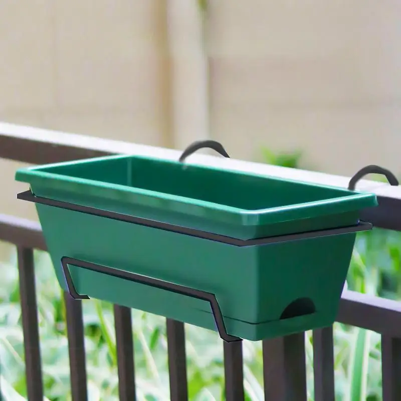 Rechteckiges Blumentopf-Hängeregal zum Gemüseanbau, geeignet für Balkone zu Hause, zum Aufhängen von Gemüsepflanzentöpfen aus Kunststoff – Detail 11