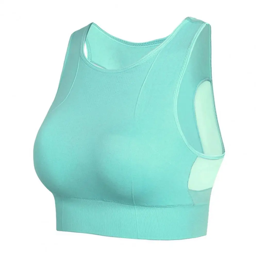 Fitness Shock Absorption Bra High Impact Sports Bra for Women Padded Mesh Racerback Workout Bra Athletic Yoga Crop for Running