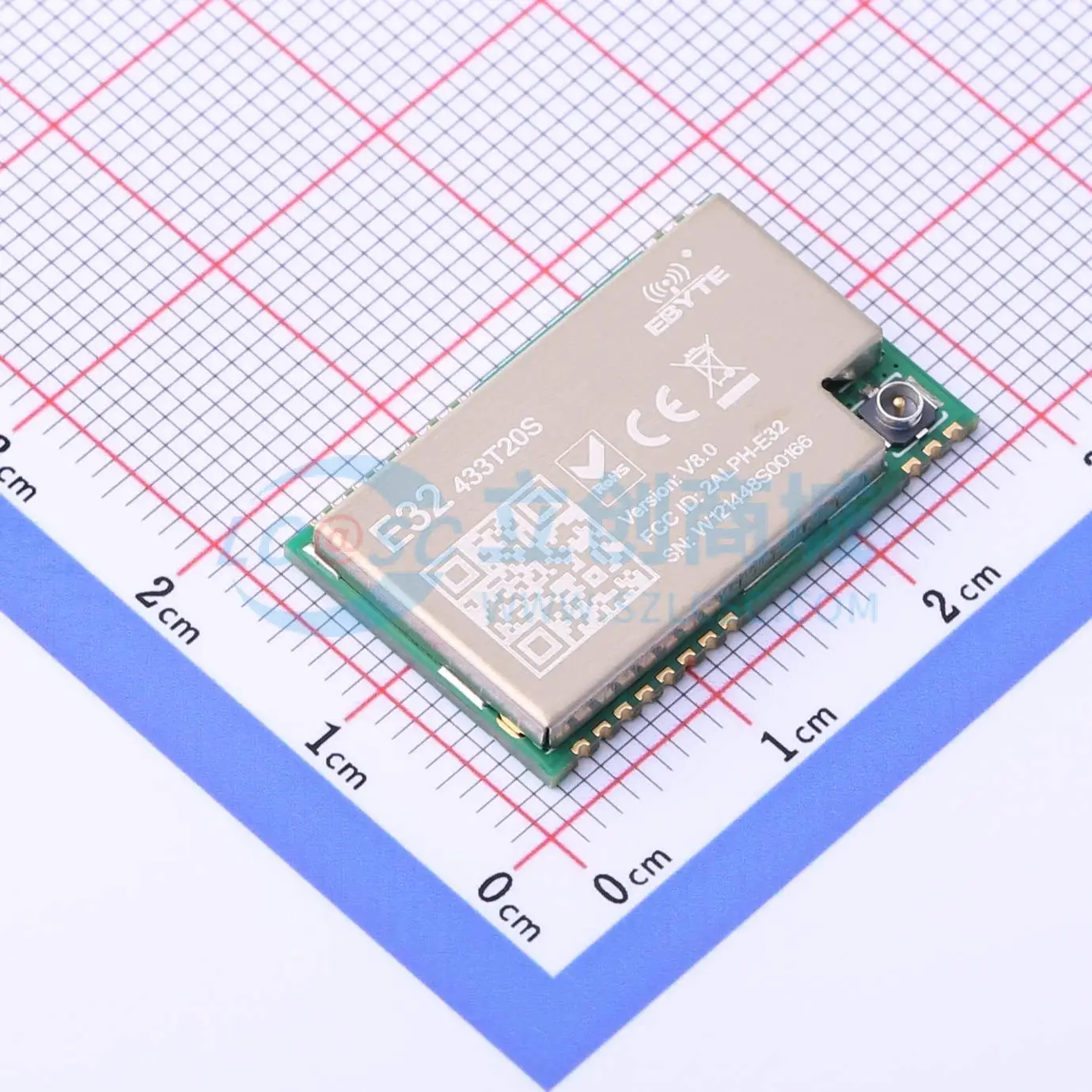 2pcs E32-433T20S SMD 26x16mm 20dBm UART LoRa Wireless RF Transceiver Module