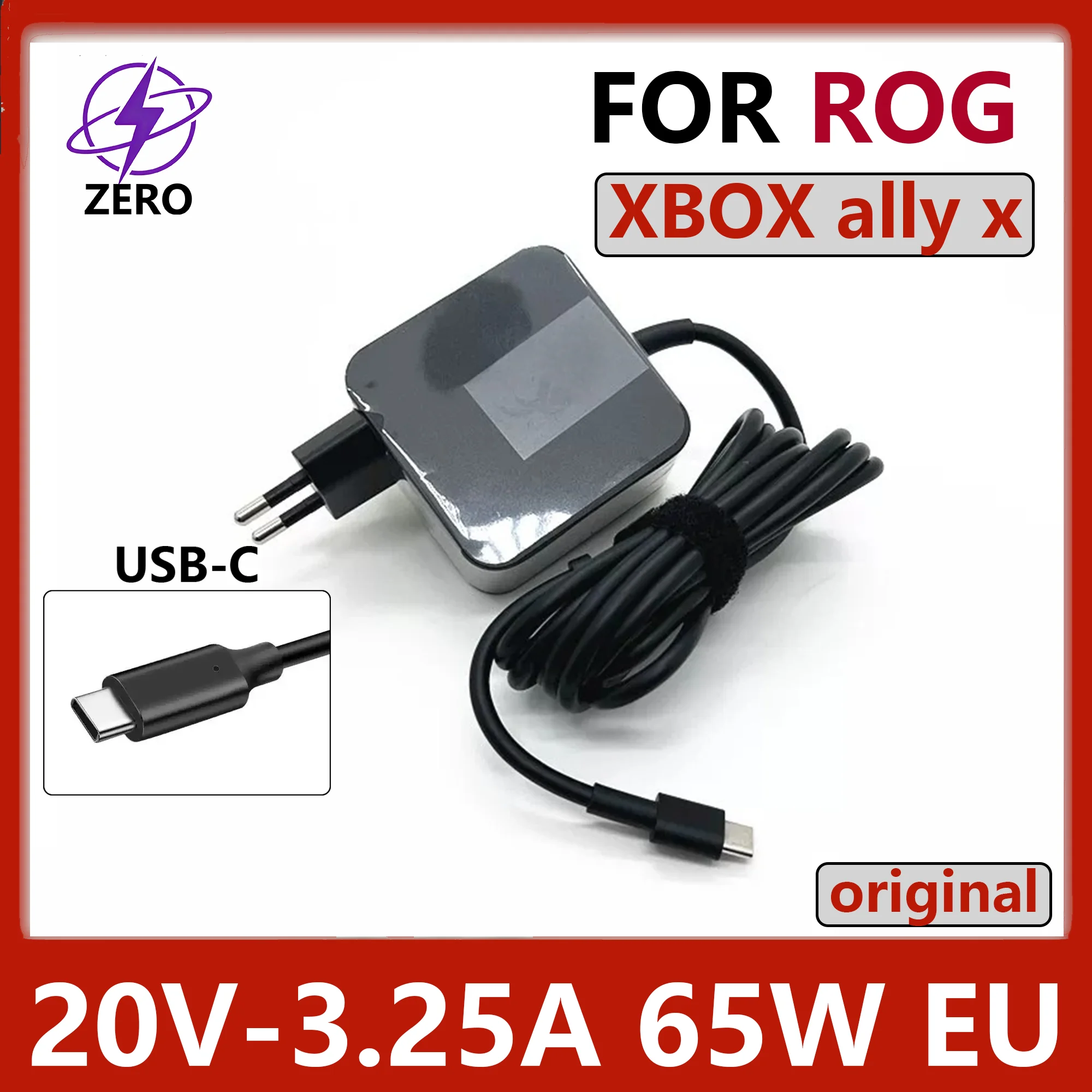 Original 20V 3.25A 65W Usb-C Type-C Charger for Rog Xbox Ally X Handheld Game Console