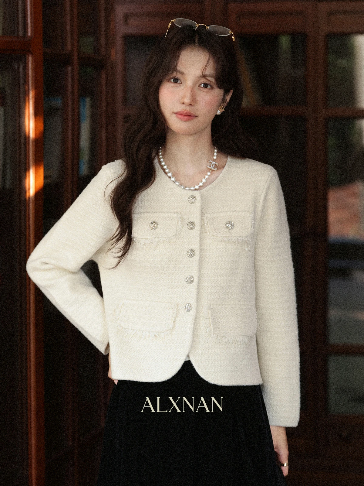 

Fall New Sle ort Sve Women's Jaet Luxury Sensation Apricot Color Long Sve Top Versatile Loose Fit Regular Thin