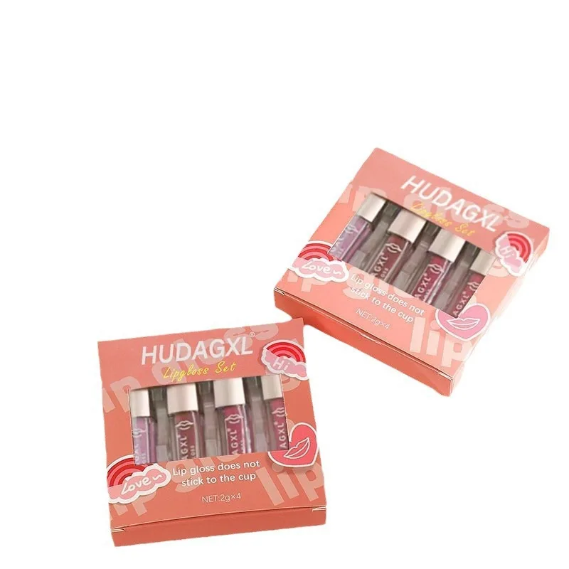 3 Pcs Matte Lipstick Lip Gloss Sets  Longlasting Red Nude Nude Liquid Lipsticks Non-stick Cup Lip Tint Makeup Pigment