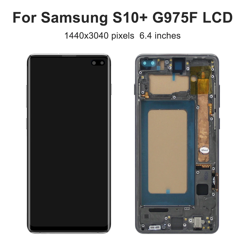 6.4\'\'S10 Plus For Samsung Tested S10+ G975F G975U G975W G975 LCD Display Touch Screen Digitizer Assembly Replacement