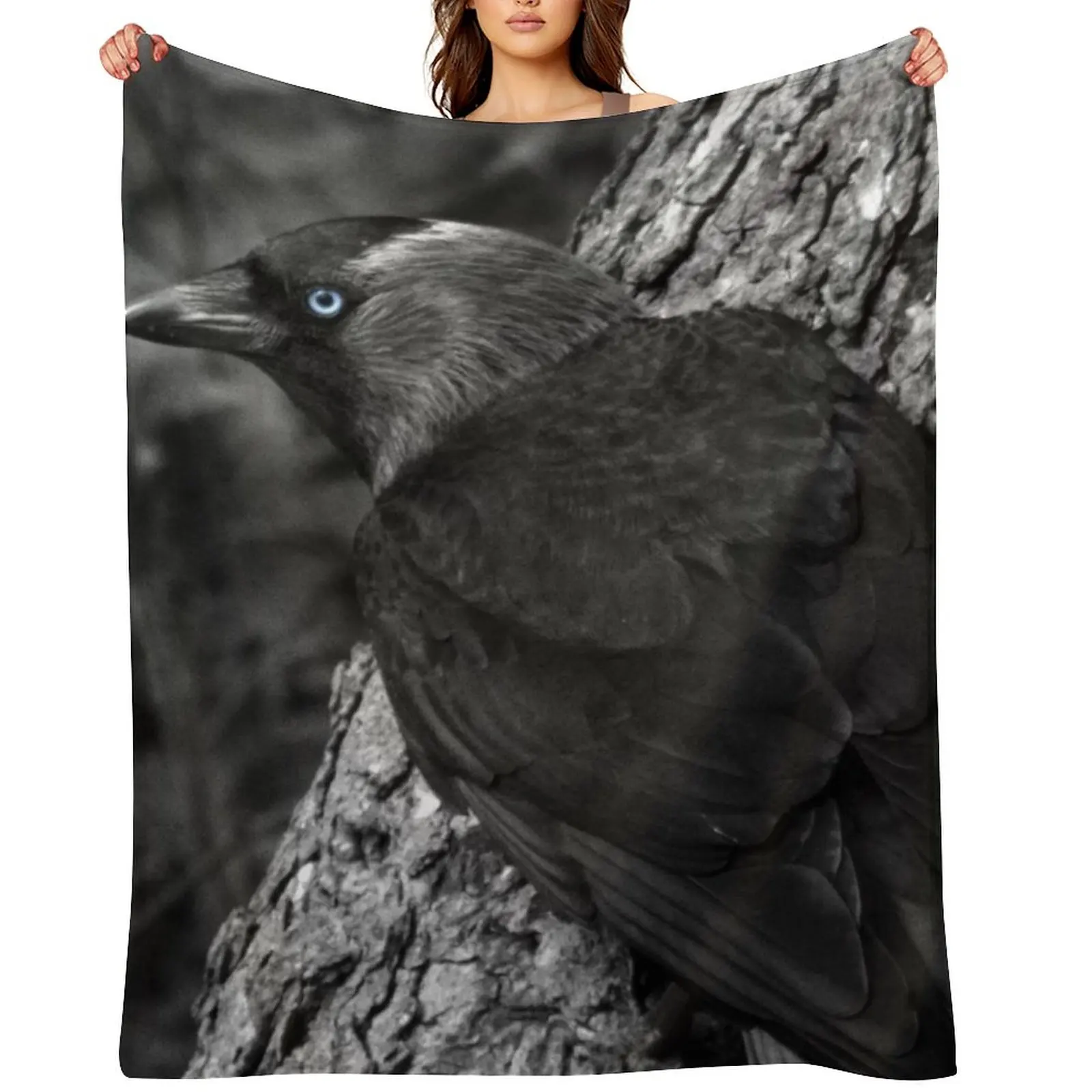 Black common crow Throw Blanket warm winter Vintage Sofa Quilt Heavy Sofa Throw Soft Plush Plaid Blankets