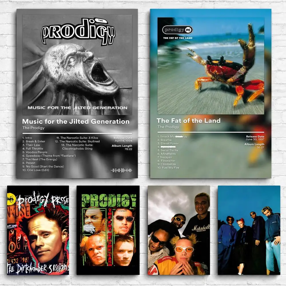 Tableau mural encadré de la rock band The P-Prodigy, prêt à accrocher, affiche sur toile pour chambre, salon, couloir, décoration intérieure, cadeau.