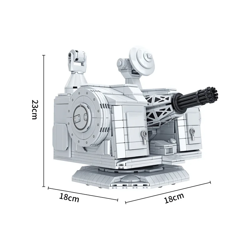 China Modern Military Weapon Radio 2.4Ghz Remote Control Vehicle 1130 Proximity Naval Gun Technical Build Block WW2 Brick RC Toy