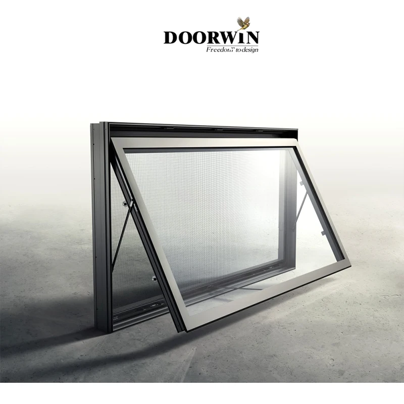 Doorwin California Modern Standard Size Custom Aluminum Frame Swing Bathroom Awning Casement Window