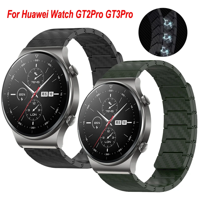 22mm Magnetic Carbon Fiber Strap For Huawei Watch Gt 2 Pro Bracelet For Huawei Watch 4 4Pro GT2e GT2 3 46mm GTR 47 GTR4 3Pro 2e